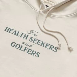 HEALTH SEEKERS HOODED SWEATSHIRT -Golf Essentials Shop HealthSeekersHoodieCream2