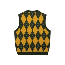 MALBON X PTM ARGYLE INTARSIA KNIT VEST -Golf Essentials Shop M 7911 PTM YELLOW 3