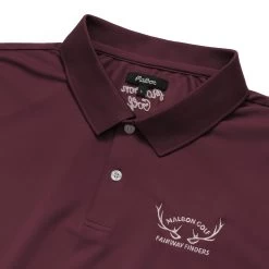 Wringer Performance Pique Polo -Golf Essentials Shop M 8340 MAROON 2