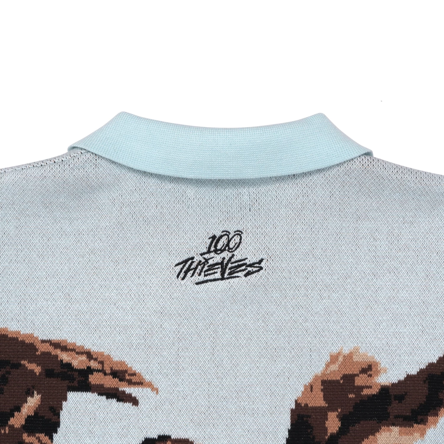Malbon X 100 Thieves Buckshot Knit LS Polo 6 Malbon X 100 Thieves Buckshot Knit LS Polo - Image 6