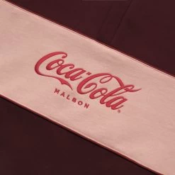 MALBON X COCA-COLA SPENCERIAN 1/4 ZIP FLEECE -Golf Essentials Shop M 8525 MAROON 2