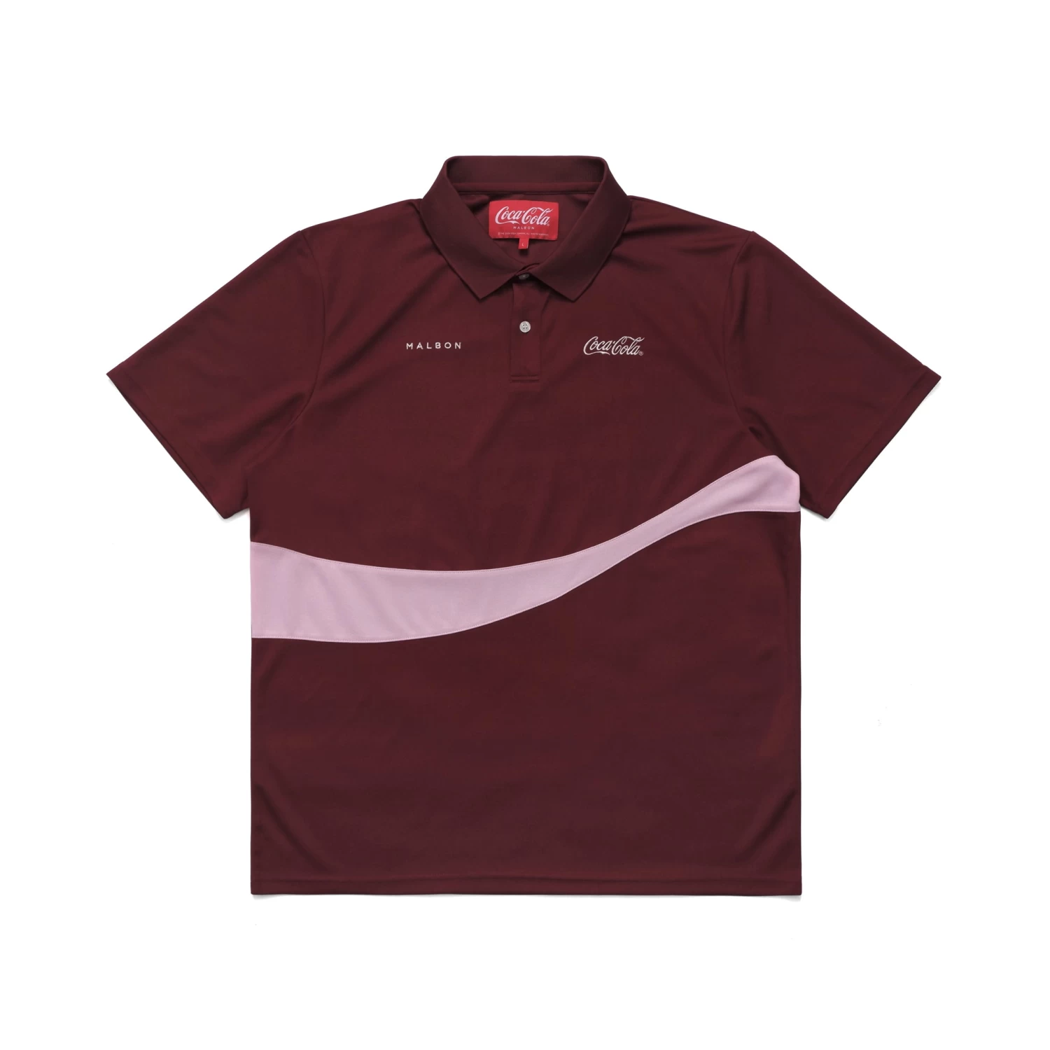 MALBON X COCA-COLA DRD PERFORMANCE PANELED PIQUE POLO 1 MALBON X COCA-COLA DRD PERFORMANCE PANELED PIQUE POLO