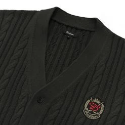 MALBON X BUDWEISER PLAYERS CABLE KNIT CARDIGAN 6 MALBON X BUDWEISER PLAYERS CABLE KNIT CARDIGAN -Golf Essentials Shop M 8575 OLV 2
