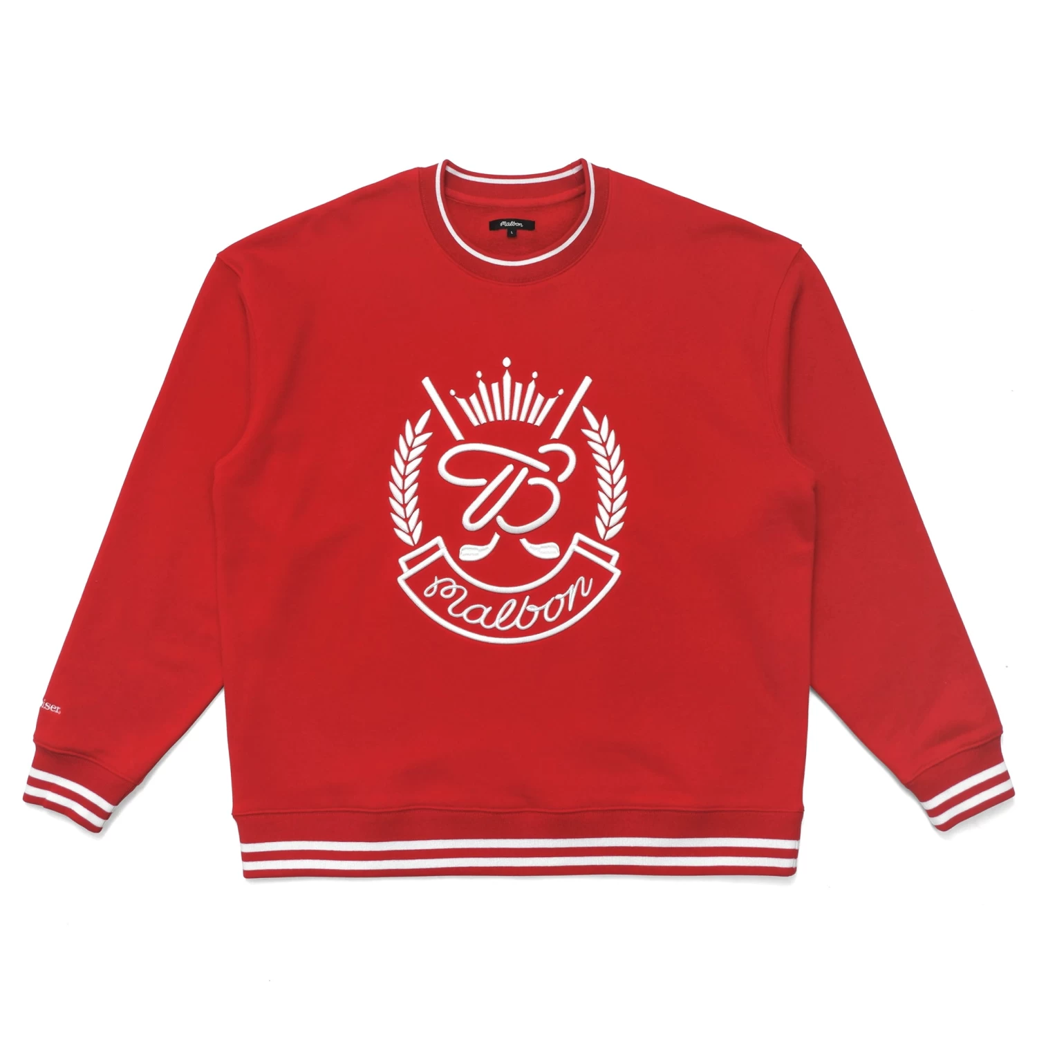 MALBON X BUDWEISER CHAMPIONS FLEECE CREWNECK 1 MALBON X BUDWEISER CHAMPIONS FLEECE CREWNECK