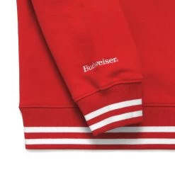 MALBON X BUDWEISER CHAMPIONS FLEECE CREWNECK 6 MALBON X BUDWEISER CHAMPIONS FLEECE CREWNECK -Golf Essentials Shop M 8576 RED 3