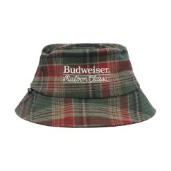 MALBON X BUDWEISER PLAID BUCKET HAT 6 MALBON X BUDWEISER PLAID BUCKET HAT -Golf Essentials Shop M 8582 MULTI 1