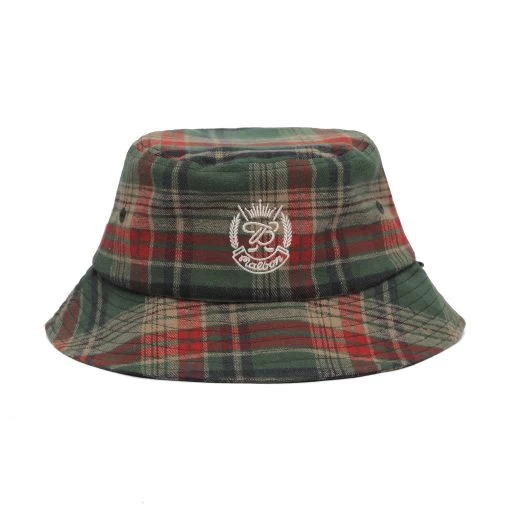 MALBON X BUDWEISER PLAID BUCKET HAT -Golf Essentials Shop M 8582 MULTI 2