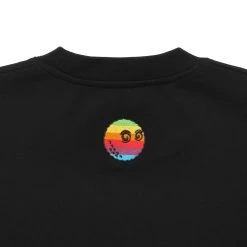 Malbon X Beams Rainbow Crewneck -Golf Essentials Shop M 8629 BLACK 3