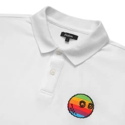 Malbon X Beams Rainbow Short Sleeve Polo 6 Malbon X Beams Rainbow Short Sleeve Polo -Golf Essentials Shop M 8631 WHITE 2