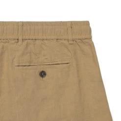 Cayman Linen Short -Golf Essentials Shop M8187Khaki3