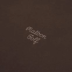 MALBON GOLF SCRIPT CREWNECK -Golf Essentials Shop MalbonGolfGarmentDyedCrewneckBrown2