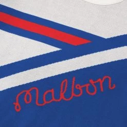 Golf & Ski Intarsia Knit Sweater -Golf Essentials Shop MalbonxGolfSkiKnitCrewneckBlueWhite2