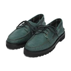 Malbon X Sperry Vibram Lug 3-Eye (MENS) 13 Malbon X Sperry Vibram Lug 3-Eye (MENS) -Golf Essentials Shop MalbonxSperry3EyeCrocBoatShoeGreen6
