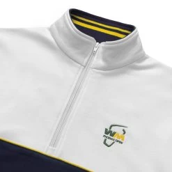 MALBON X WASTE MANAGEMENT Fleece 1/2 Zip -Golf Essentials Shop MalbonxWMFleeceHalfZipWhite2