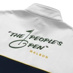 MALBON X WASTE MANAGEMENT Fleece 1/2 Zip -Golf Essentials Shop MalbonxWMFleeceHalfZipWhite4