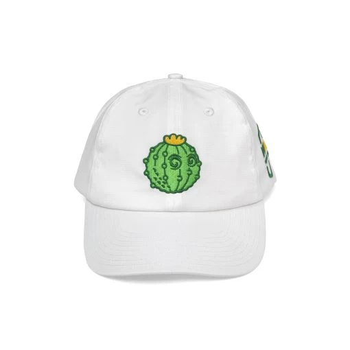 MALBON X WASTE MANAGEMENT NYLON DAD HAT -Golf Essentials Shop MalbonxWMNylonRipstopDadHatWhite1