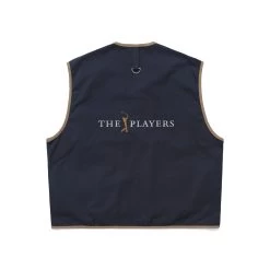MALBON X THE PLAYERS FISHING VEST -Golf Essentials Shop ThePlayersCottonTwillFishingVestNavy4