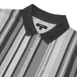 VERTICAL STRIPE JERSEY POLO -Golf Essentials Shop VerticalStripeJerseyPoloGrey2